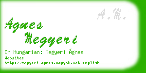 agnes megyeri business card